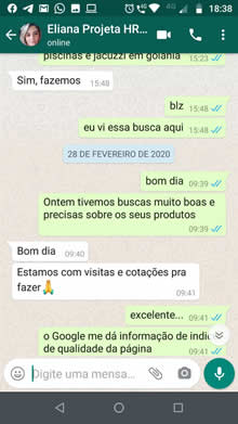 Print de depoimento no WhatsApp