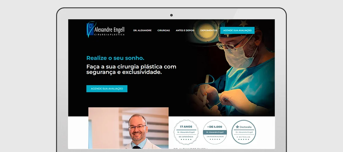 Site de Drº Alexandre Engell desenvolvido pela Central Click