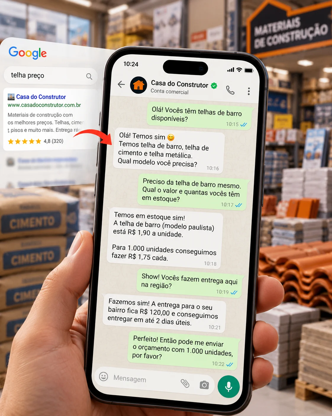 Orçamento de Telhas pelo WhatsApp Orçamento de Telhas pelo WhatsApp